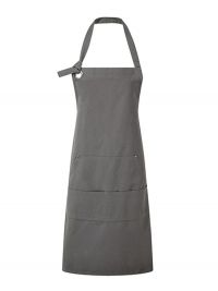 Latzschürze mit Taschen Dunkelgrau